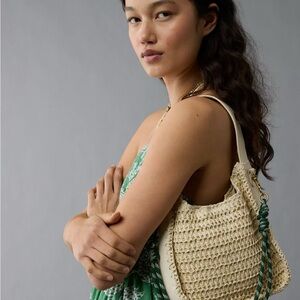 AE Mini Raffia Tote Bag